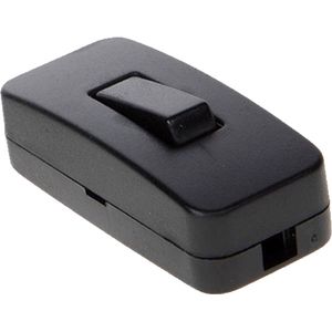 Snoerschakelaar 2P - 250V/1A - Zwart