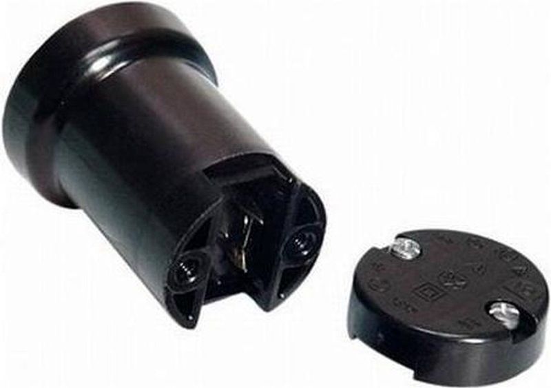 E27 Fitting Prikkabel - Prikfitting - Zwart - Max. 40W