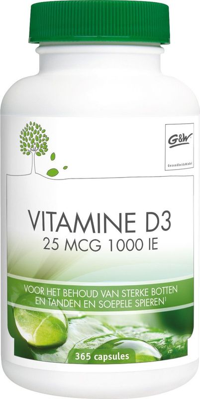 G&W Vitamine D3 25 mcg 1000 IE (365 capsules)