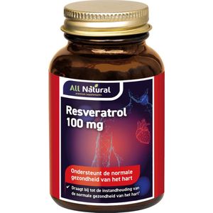 All Natural - Resveratrol 100mg - Kruidenpreparaat - Ondersteunt Hartgezondheid