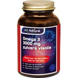 All Natural Omega-3 3000 mg Zuivere Visolie Capsules