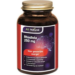 All Natural - Rhodiola - Kruidenpreparaat - 100 Capsules - 250 mg Rhodiola Extract