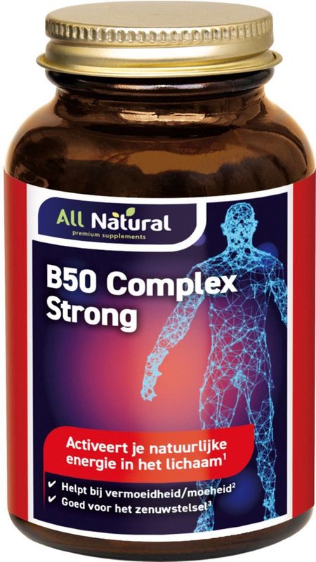All Natural - B50 Complex - Vitamine - 100 Capsules - Voedingssupplement