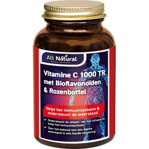 All Natural Vitamine C 1000 met bioflavonoiden & rozenbottel 200 Tabletten