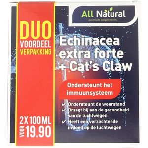 All Natural Echinacea extra forte + cat's claw 200ml