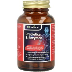 All Natural Probiotica en Enzymen 60 vcaps