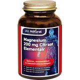 All Natural Magnesium 200 mg Citraat Elementair Tabletten