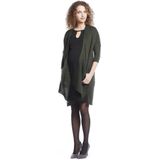 Queen Mum - Knoopvest - Green - Wolmix - Lange Mouw