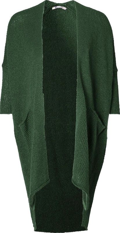 Queen Mum - Knoopvest - Green - Wolmix - Lange Mouw