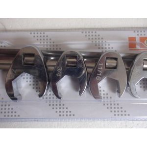 Stahlkaiser - 8 Delige Kraaienpootsleutels - INCH - 3/8” Opname