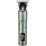 JM-711 Retro Waterproof Body LCD Display USB Electric Clipper  Specification: Green
