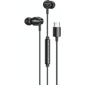 AWEI TC-5 Type-C / USB-C Mini Stereo In-Ear Wired Oortelefoon (Zwart)