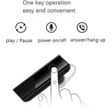 Enkele oor 4.2 Bluetooth-headset Stereo HIFI Sport Draadloze Bluetooth-headset (A1 White)