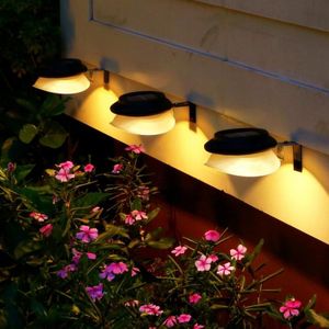 Punch-Free Flying Saucer Solar Lamp Outdoor Tuin Decoratie Wandlamp (Zwart Shell Warm Light)