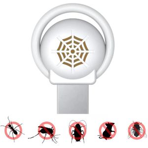 USB-auto Muisafstotend Ultrasoon Mosquito Insect-afstotend met sfeerlicht
