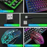 Ziyou Lang T87 Gaming Lichtgevend draadloos toetsenbord en muisset