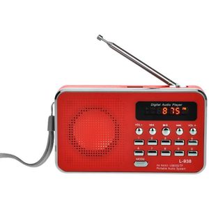 L-938 MP3 AUDIO PLAATER FM RADIO Ondersteuning SD MMC-kaart AUX-IN OORHOUD