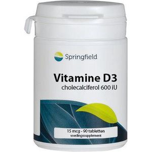 Springfield Vitamine D3 600 IU 90 tabletten