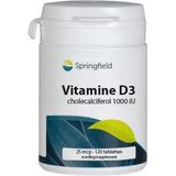 Springfield Vitamine D3 1000IU 120 tabletten