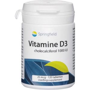 Springfield Vitamine D3 1000IU 120 tabletten
