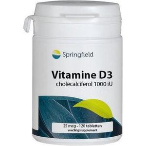 Springfield Vitamine D3 1000IU 120 tabletten