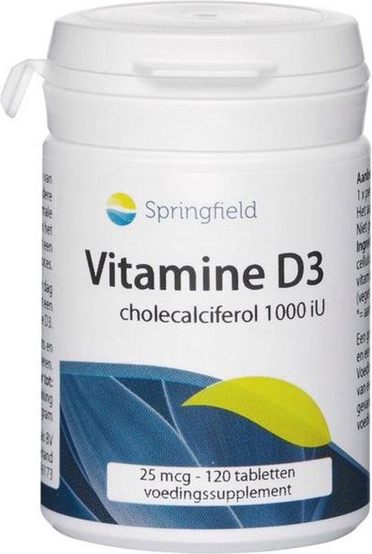 Springfield Vitamine D3 1000IU 120 tabletten