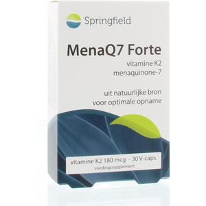 Springfield MenaQ7 Forte vitamine K2 180 mcg 30 Vegetarische capsules