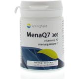 Springfield MenaQ7-360 vitamine K2 360 mcg 30 Vegetarische capsules