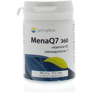 Springfield MenaQ7-360 vitamine K2 360 mcg 30 Vegetarische capsules