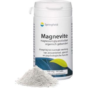 Springfield Magnevite Magnesium Glycerofosfaat 100mg Tabletten 60st