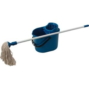 Betra - Mopemmer + Steel en Mop - Dweilmop - Blauw - 12 Liter