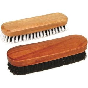 Kledingborstel zwart paardenhaar 17cm