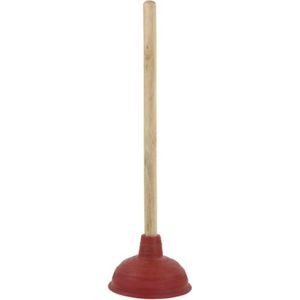 Gootsteenontstopper L=40cm diam 135 mm met houten steel en HeavyDuty rubber Luva Plopper (14.0000cm x 14.0000cm)