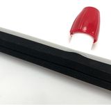 Vloertrekker kunststof 45 cm zwart natuurrubber