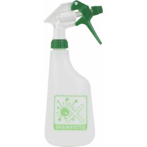 Sprayflacon met sprayer en schaalverdeling compleet 600ml desinfectie groen pictogram (605105)