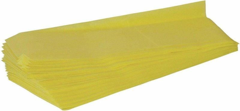 Stofwisdoekjes viscose 25x60 cm geel set à 25