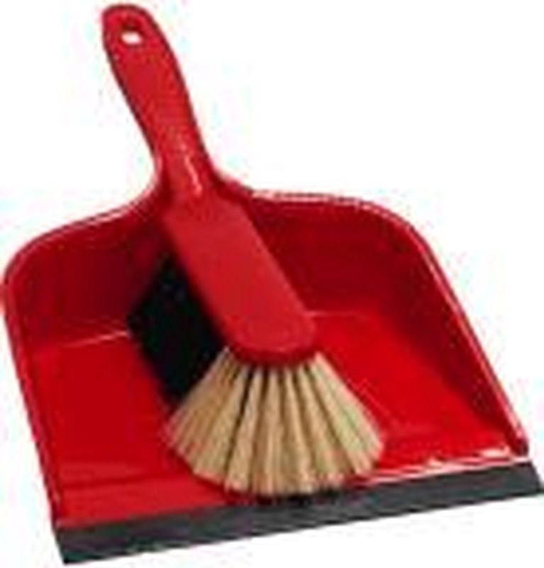 STOFFER EN BLIK ROOD KUNSTSTOF