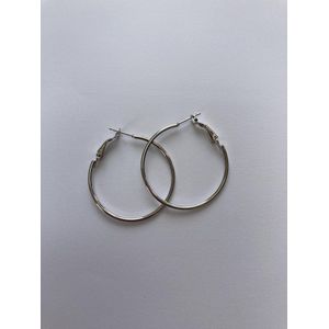 PieKa Oorbelringen Zilver kleur 40mm 1 paar