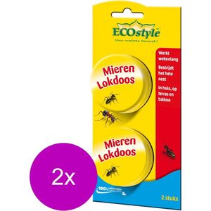 Ecostyle Mierenlokdoos - Insectenbestrijding - 2 x 2 stuks