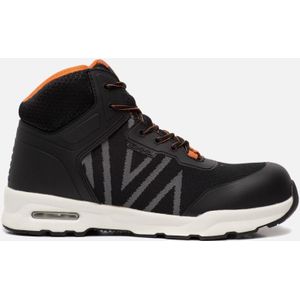 EMMA Safety MM43264738 Veiligheidsschoenen Athletic - Ademend geweven textiel voor optimaal comfort en prestaties - Model: New York - Maat EU: 38 - Kleur: Zwart & Grijs