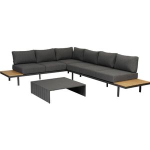 Exotan Bari Loungeset Buiten- Aluminium - Grijs - 75x295x230