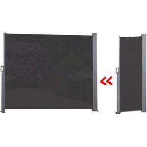 909 Outdoor - Oprolbare windscherm - Stalen frame - 2 kleuren - 300 cm x 170 cm  - Zwart