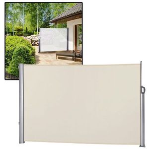 909 Outdoor - Oprolbare windscherm - Stalen frame - 2 kleuren - 300 cm x 150 cm  - Creme