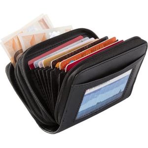 Mini-creditcardetui met muntvak 2.0 - zwarte portemonnee voor dames en heren - portemonnee en portemonnee in één - met RFID-bescherming - creditcardetui Slim Wallet - portemonnee, zwart