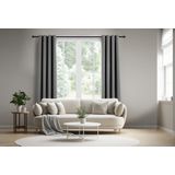 LIFA LIVING - Verduisteringsgordijnen - Zilvergrijs - 150 x 250 cm - Geluidswerend - Kant en Klaar