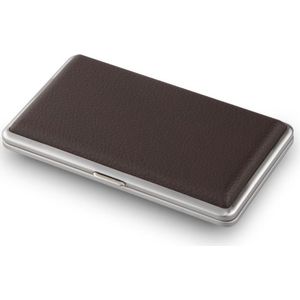 Aluminium Safe Wallet - Lederen Afwerking - RFID-Blocking - Bruin