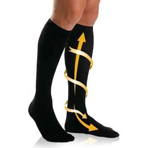 Compressiekousen - Zwart - 2 paar - 41-46 - Drukklasse 2 - 20-25 mmHg