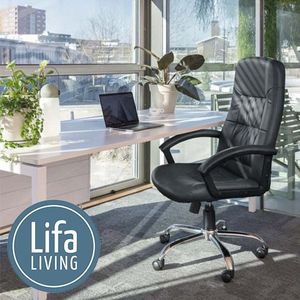 Lifa Living - Bureaustoel - Bruin of zwart - Zwart