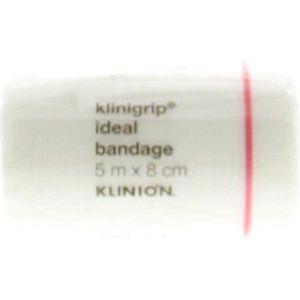 Klinion klinigrip ideal steunzwachtel stevig rekbaar - 5M X 8CM - WIT - 1 stuk