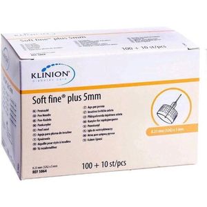 Klinion Insulinenaaldjes Soft Fine Plus 5mm